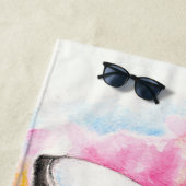 Waterverf van de regenboog van de Orca-walvis Strandlaken (In situ)