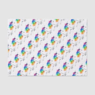 Waterverf van de regenboog van de Unicorn Colorful Tissuepapier