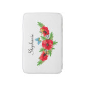 Waterverf van de  rode maffia met naam badmat (Voorkant Verticaal)