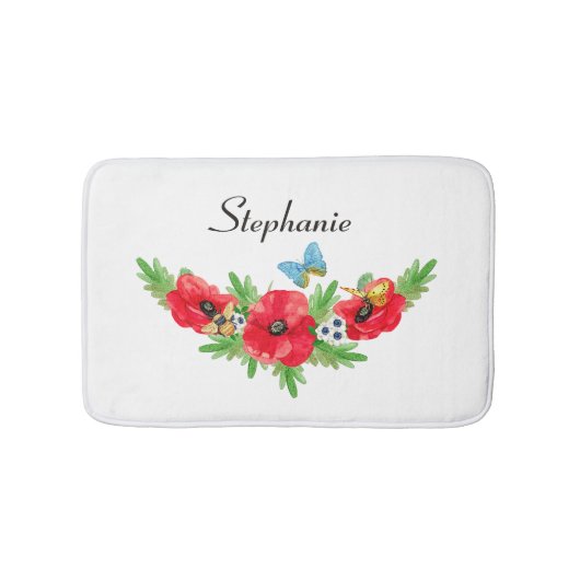 Waterverf van de  rode maffia met naam badmat (Voorkant)