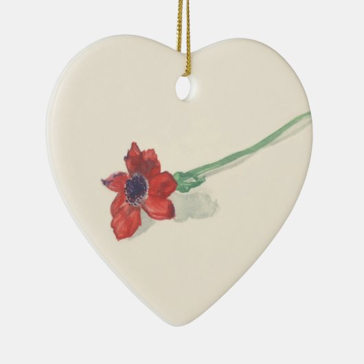 Waterverf van de rode ranunculus keramisch ornament (Rechts)