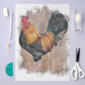Waterverf van de Rooster van het Boerderij van de  Tissuepapier (Craft)