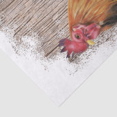 Waterverf van de Rooster van het Boerderij van de Tissuepapier (Detail)