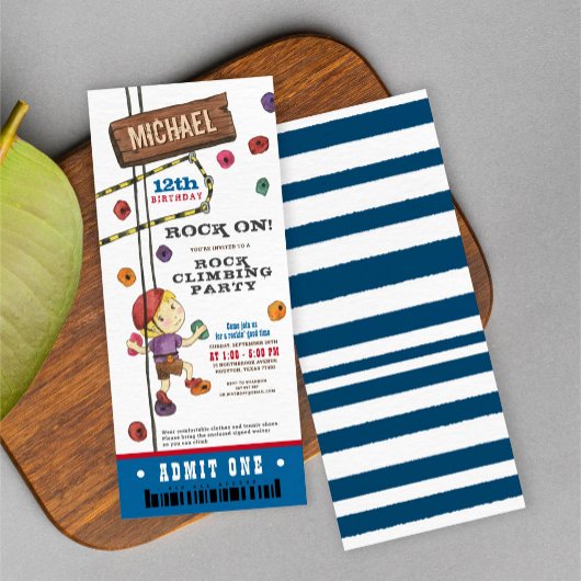 Waterverf van de rottenbeklimming Birthday Ticket  Kaart