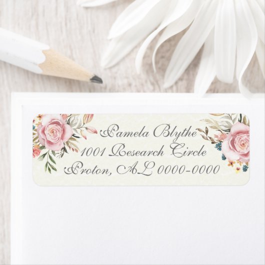 Waterverf van de Rozen van de mosterd het Etiket v (Insitu)