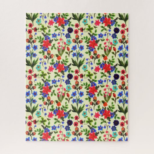Waterverf van de Rustische Zomer Wilde Zak Legpuzzel (Verticaal)