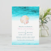 Waterverf van de schelpdiervis kaart (Staand voorkant)