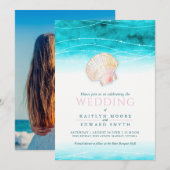 Waterverf van de schelpdiervis kaart (Voorkant / Achterkant)