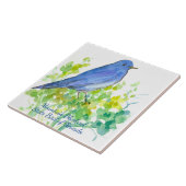 Waterverf van de staatsvogelpest in de bergen Blue Tegeltje (Zijkant)