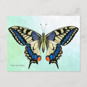 Waterverf van de swallowtail Butterfly Briefkaart