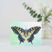 Waterverf van de swallowtail Butterfly Briefkaart  (Staand voorkant)