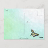 Waterverf van de swallowtail Butterfly Briefkaart  (Achterkant)