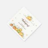 Waterverf van de Thanksgiving Pumpkin-wijnpartij Servet (Hoek)