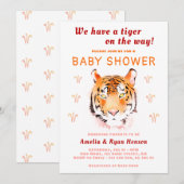 Waterverf van de Tijger Baby 2022 Baby shower Kaart (Voorkant / Achterkant)
