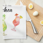 Waterverf van de Tropische Drinken van de Keukenpa Theedoek (Quarter Fold)