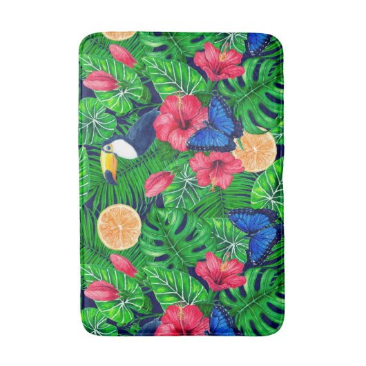 Waterverf van de tropische tuinen badmat (Voorkant Verticaal)