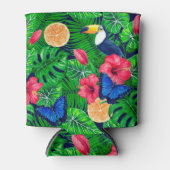 Waterverf van de tropische tuinen blikjeskoeler (Voorkant)