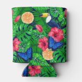 Waterverf van de tropische tuinen blikjeskoeler (Achterkant)