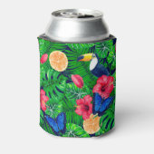 Waterverf van de tropische tuinen blikjeskoeler (Blikje Achterkant)