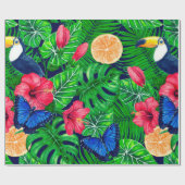 Waterverf van de tropische tuinen cadeaupapier (Vlak)