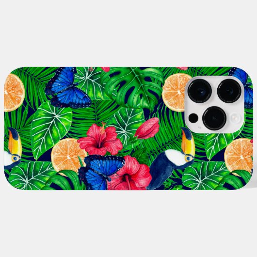 Waterverf van de tropische tuinen Case-Mate iPhone case (Achterkant (horizontaal))