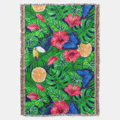 Waterverf van de tropische tuinen deken (Voorkant Verticaal)