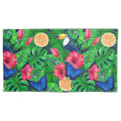 Waterverf van de tropische tuinen kussensloop (Voorkant-Links)