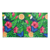 Waterverf van de tropische tuinen kussensloop (Achterkant-Rechts)