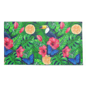 Waterverf van de tropische tuinen kussensloop (Achterkant-Links)