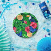 Waterverf van de tropische tuinen papieren bordje (Feest)