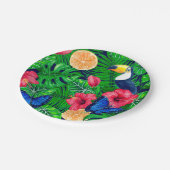 Waterverf van de tropische tuinen papieren bordje (Gekanteld)