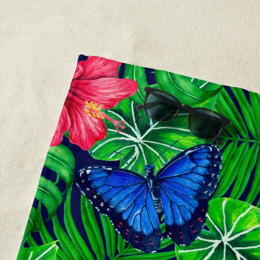 Waterverf van de tropische tuinen strandlaken (In situ)