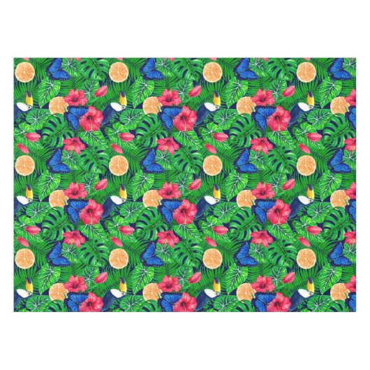 Waterverf van de tropische tuinen tafelkleed (Voorkant (Horizontaal))