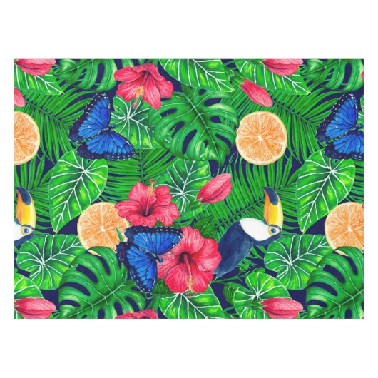 Waterverf van de tropische tuinen tafelkleed (Voorkant (Horizontaal))