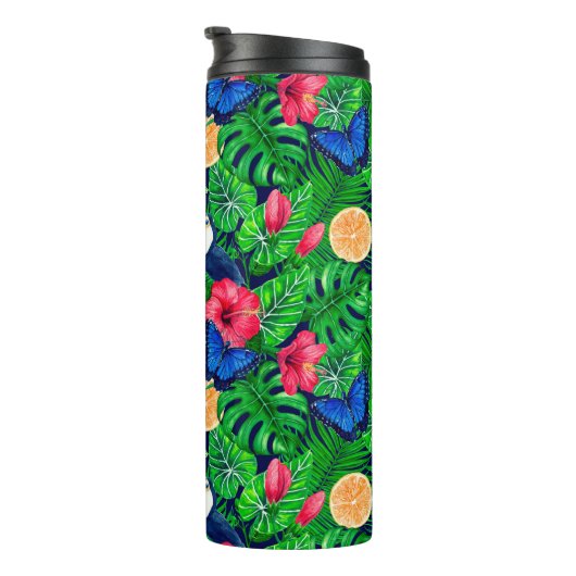 Waterverf van de tropische tuinen thermosbeker (Geroteerd rechts)