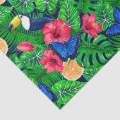 Waterverf van de tropische tuinen tissuepapier (Detail)