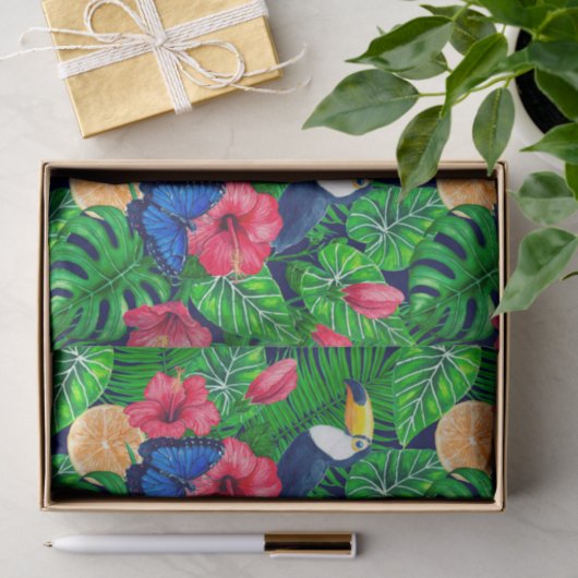Waterverf van de tropische tuinen tissuepapier (Geschenk)