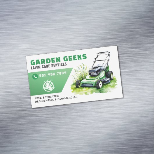 Waterverf van de tuinlandschapsarchitectuur magnetisch visitekaartje (Voorbeeld)