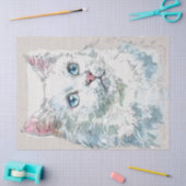 Waterverf van de Turkse Van Cat Breed Sketch Tissuepapier (Craft)