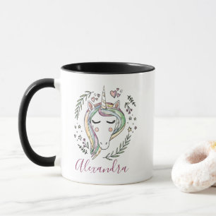 Waterverf van de Unicorn-Mok op maat Mok