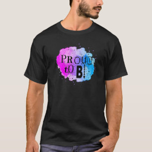 Waterverf van de vlag van bi - biseksuele ii - pri t-shirt