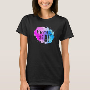 Waterverf van de vlag van bi - biseksuele ii - pri t-shirt
