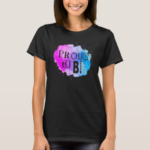 Waterverf van de vlag van bi - biseksuele ii - pri t-shirt