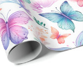 Waterverf van de vlinder cadeaupapier (Rol Hoek)