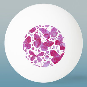 Waterverf van de vlinder pingpongbal