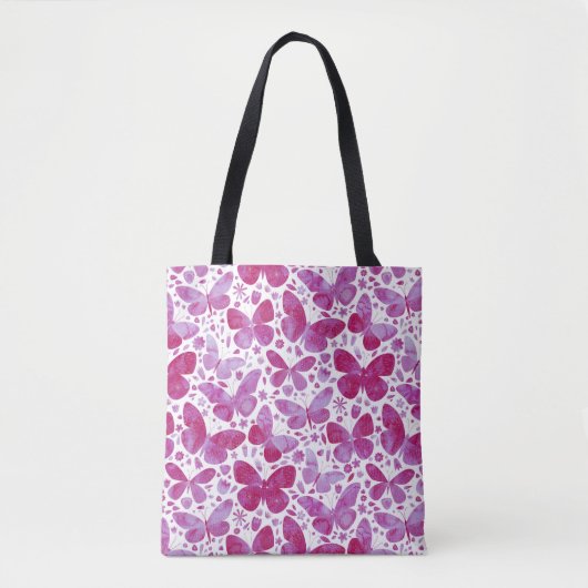 Waterverf van de vlinder tote bag (Voorkant)