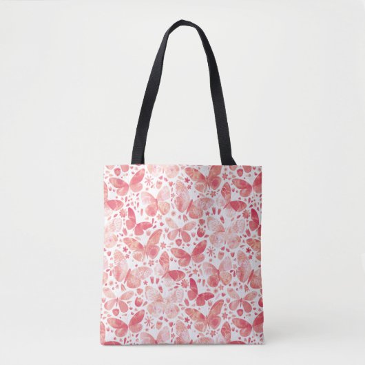 Waterverf van de vlinder tote bag (Voorkant)