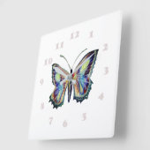 Waterverf van de vlinder vierkante klok (Hoek)