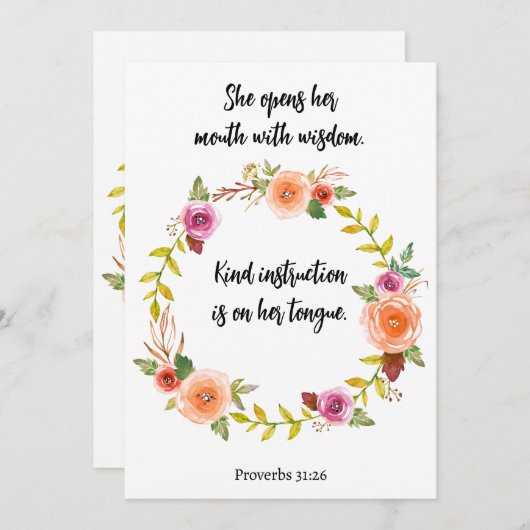 Waterverf van de Vloerventilator van de Manuscript Feestdagenkaart (Voorkant / Achterkant)