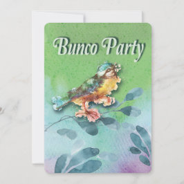 Waterverf van de Voorjaars-Bunco-partij uitnodigen Kaart